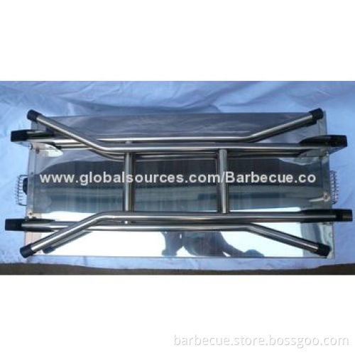 Foldable BBQ Grill, Ash Tray, Made of Stainless Steel, Easy to Clean